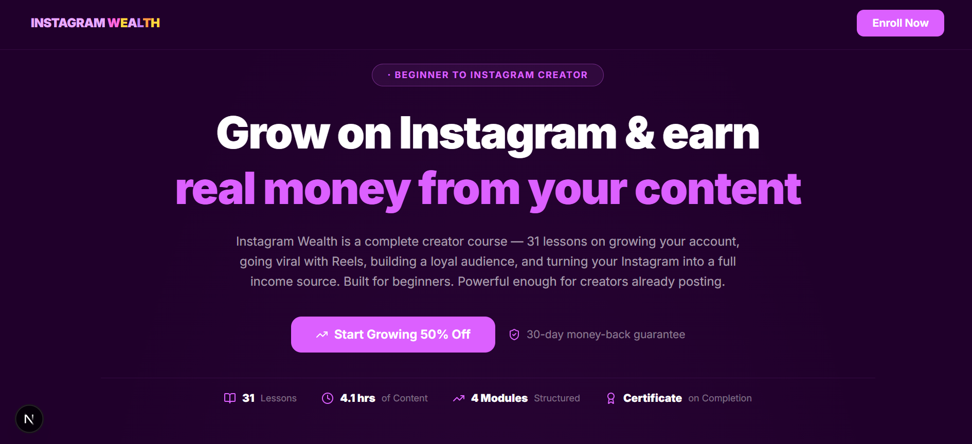 Landing page preview